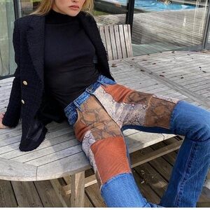 NWT FRAME leather jeans